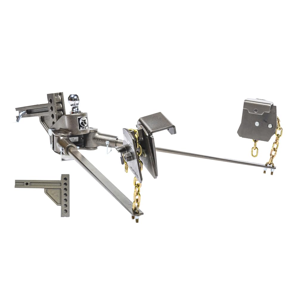 Weight Distributing Hitch with 7 Hole Shank, 1000lbs Tongue, 10000lbs Towing, 2″ Receiver O277964