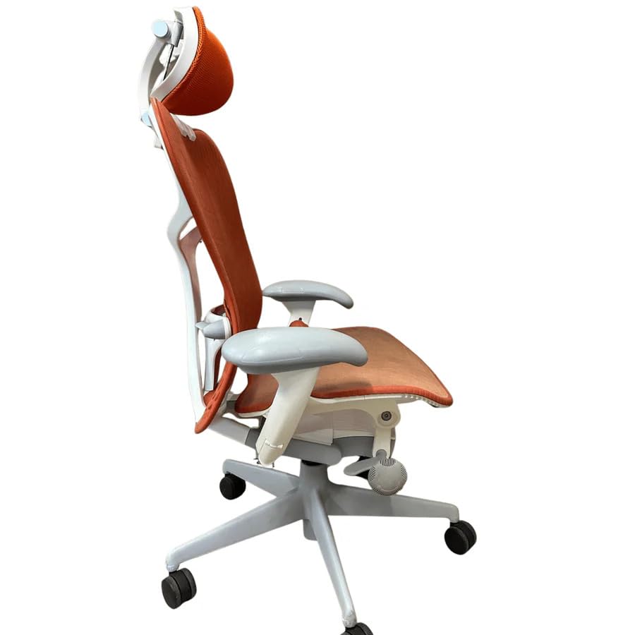 Turquoise Studio White Office Chair with Headrest S36291