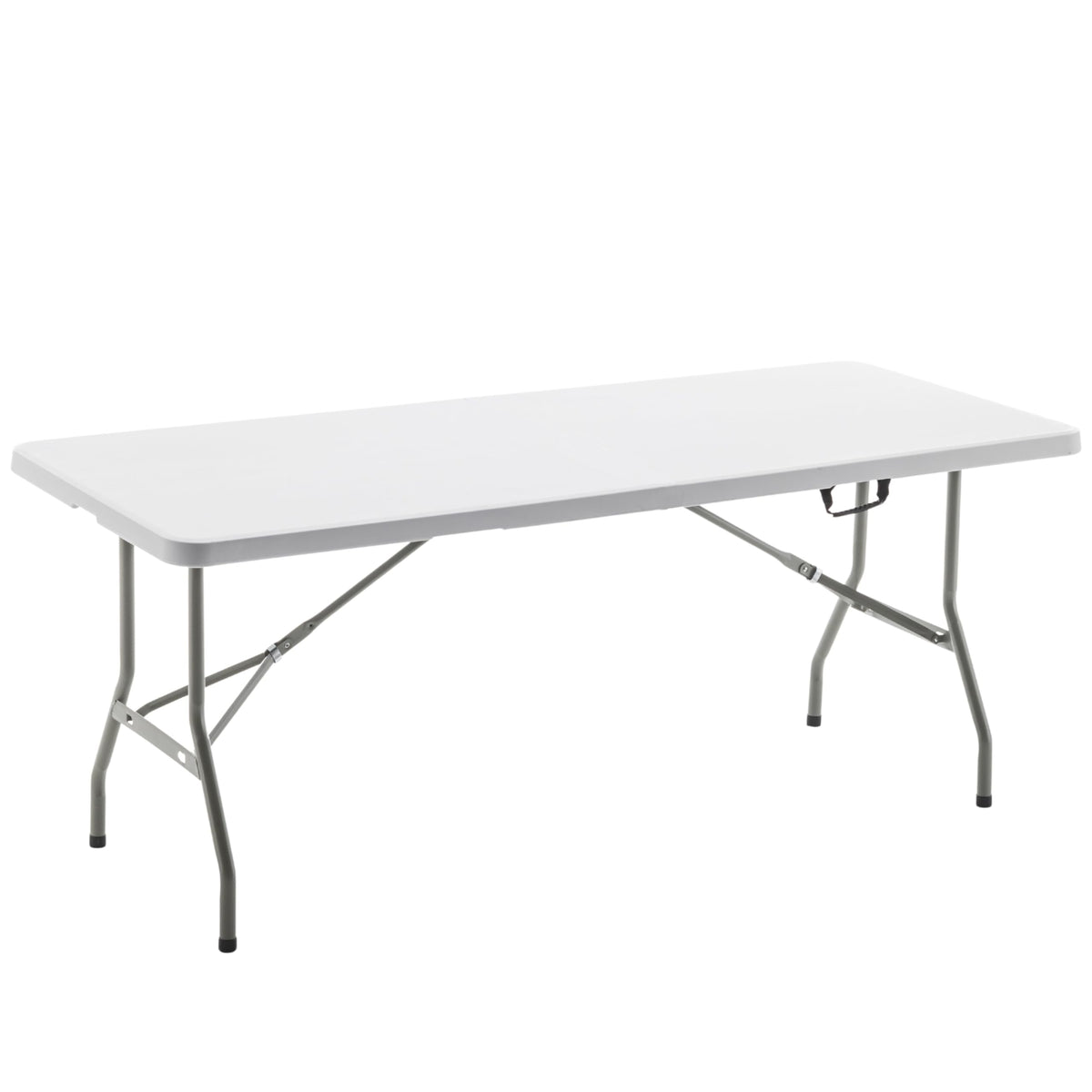 White Plastic Folding Table 6 Ft Heavy Duty Portable T9070