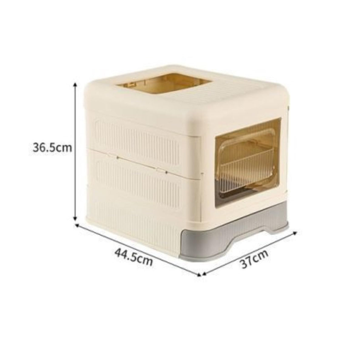 Fully Enclosed Cat Litter Box with Lid and Drawer R65153