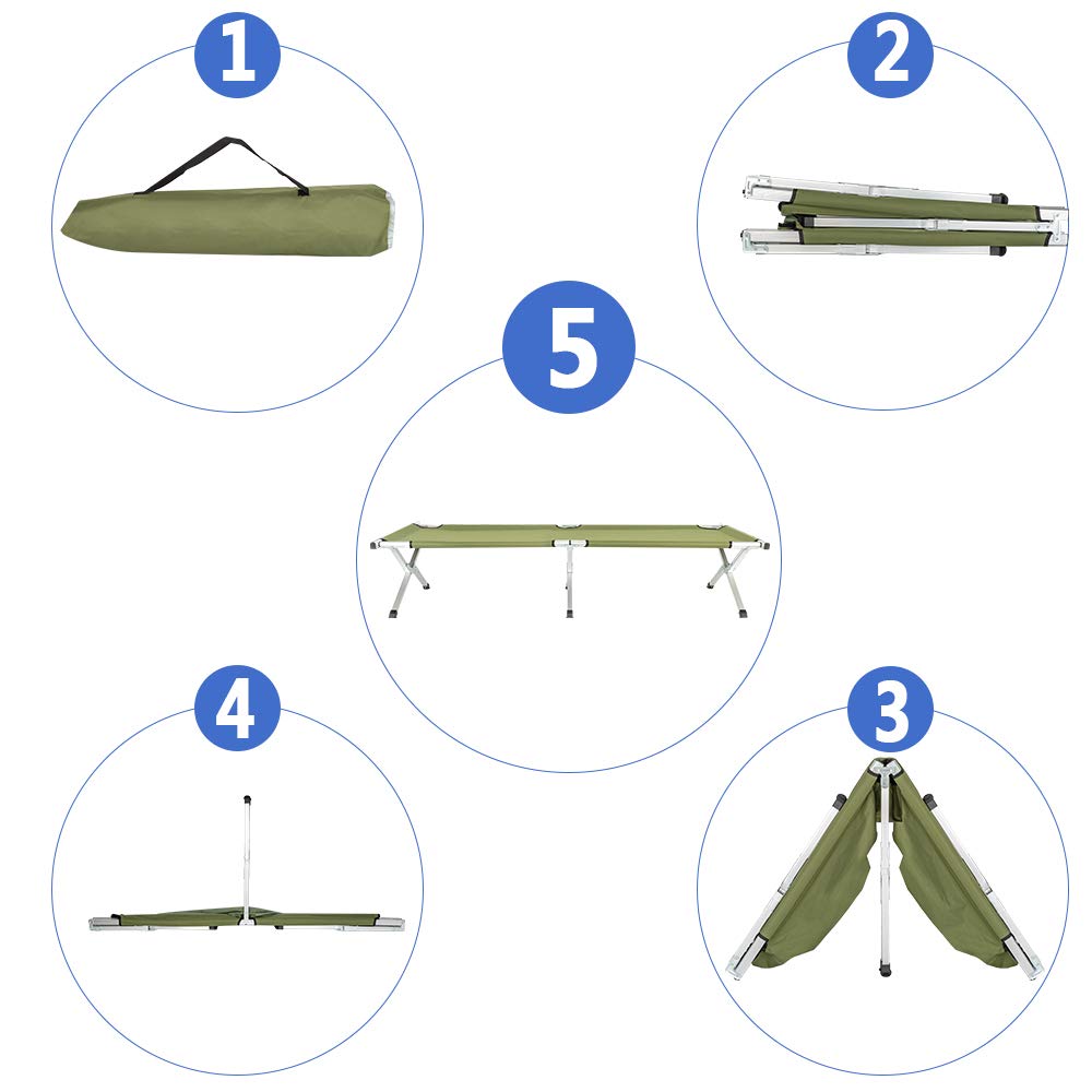 Portable Folding Camping Cot with Carrying Bag S4245