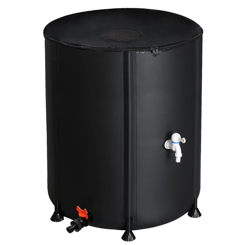 Collapsible 50 Gallon Rain Barrel with Spigot J108