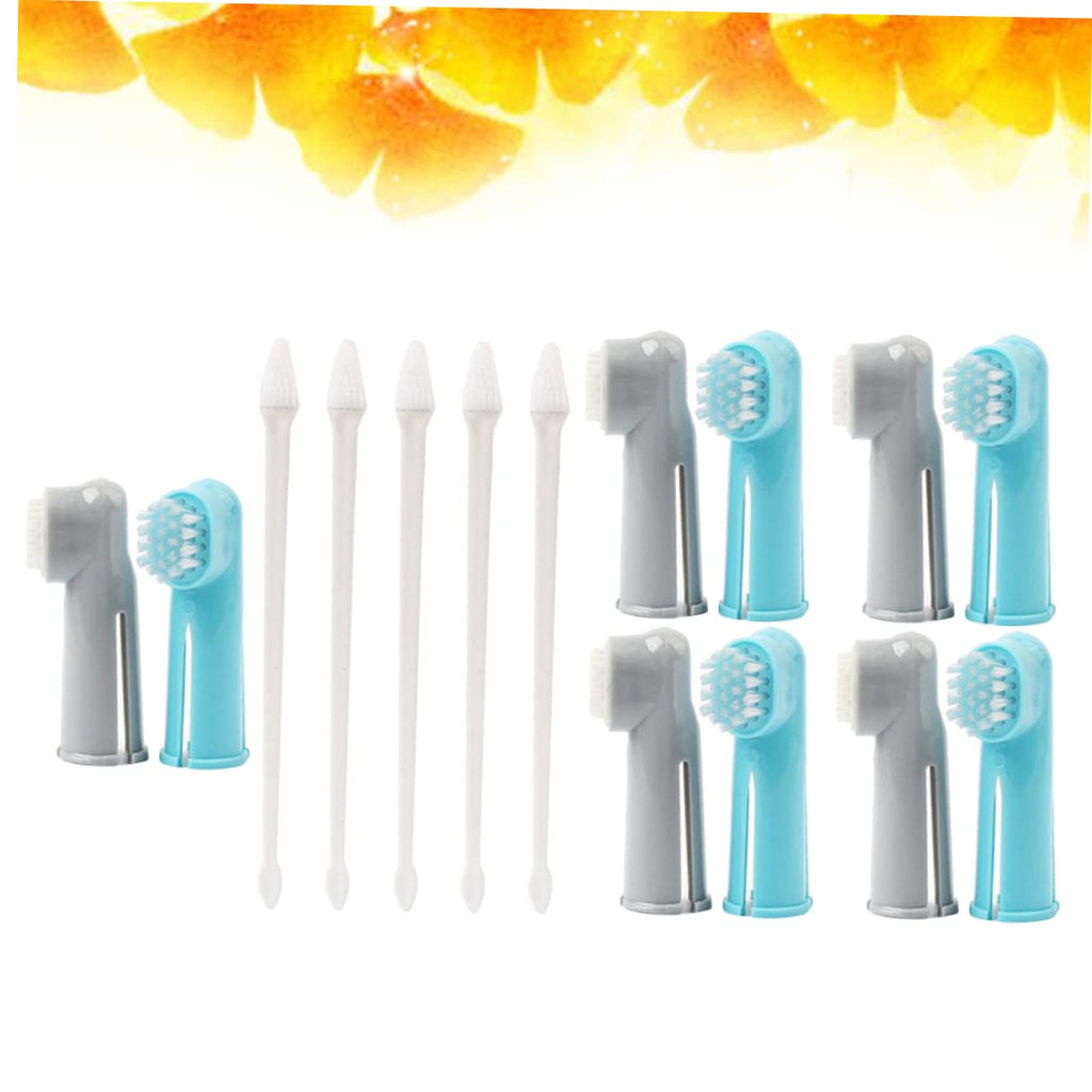15 Pc Dual-Headed and Finger Pet Toothbrushes J26352