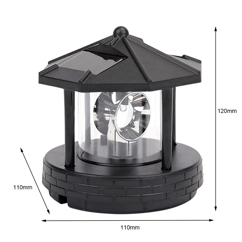 2 Pcs Solar Powered Lighthouse Shape Light D731128