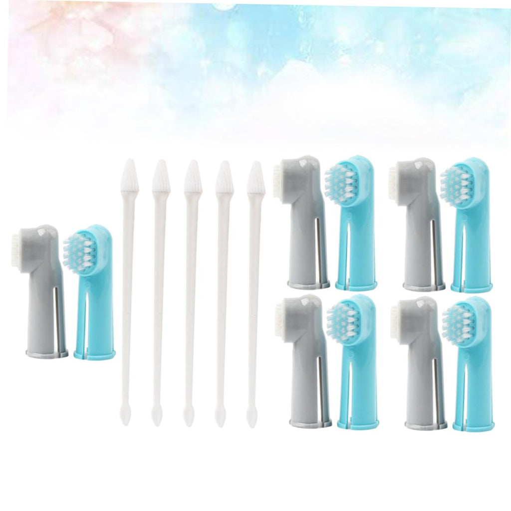 15 Pc Dual-Headed and Finger Pet Toothbrushes J26352