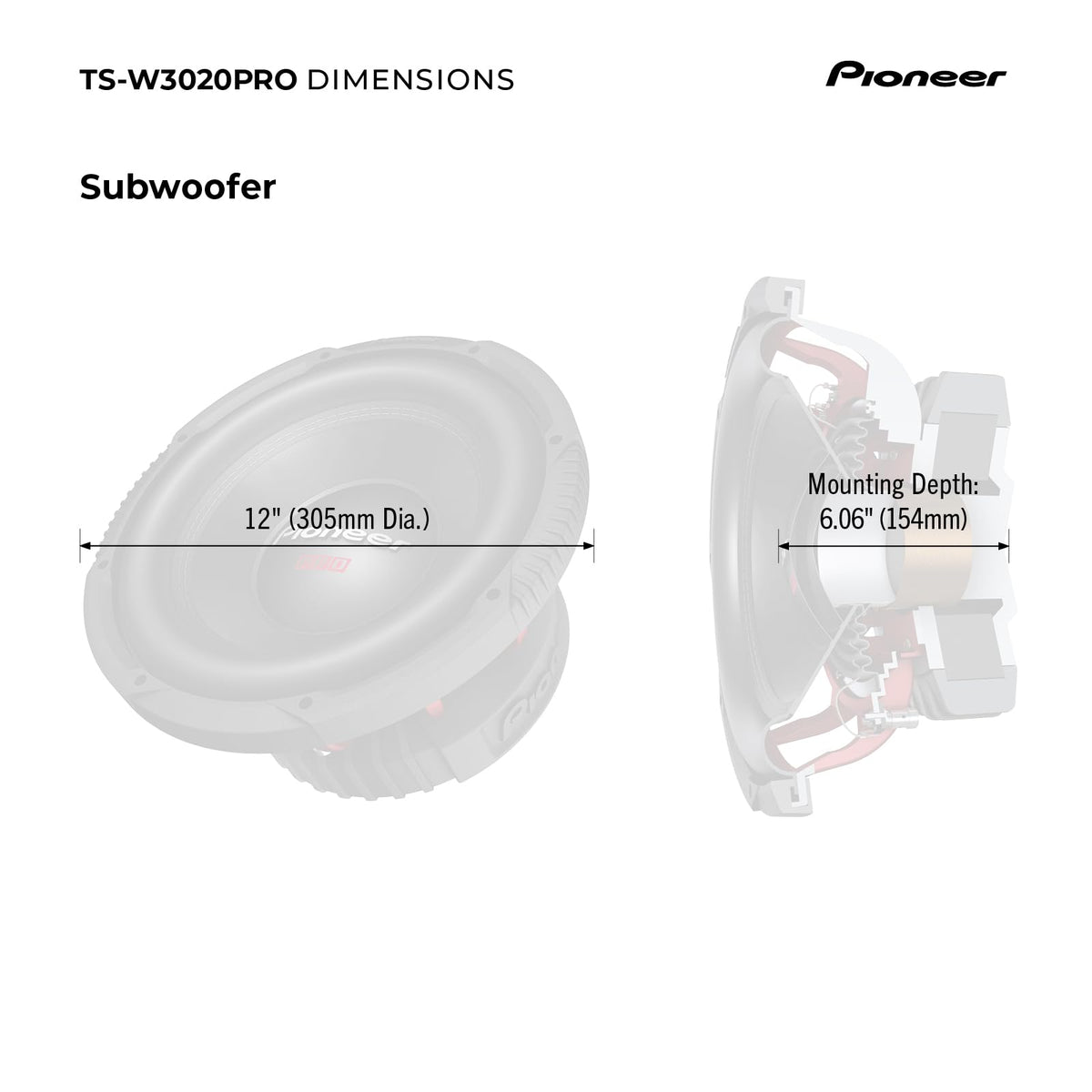 12" Subwoofer 2000W Max Z4244