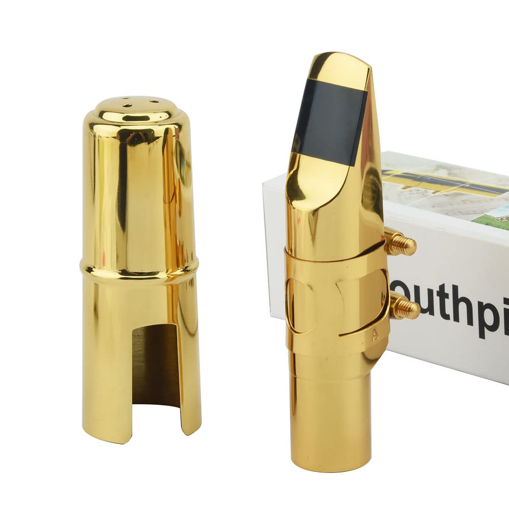 Alto Saxophone Mouthpiece with Cap and Ligature Gold 5C B85351