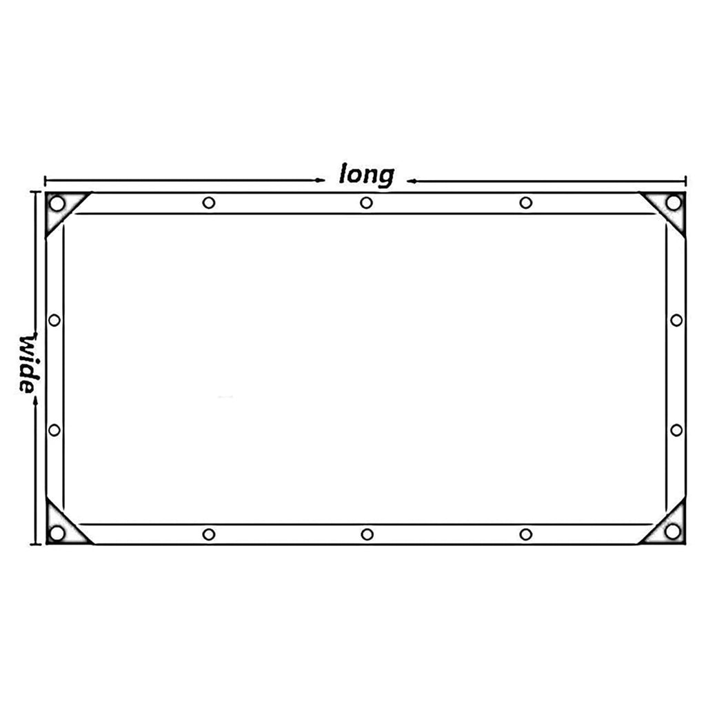 Heavy Duty Waterproof Clear 3x3ft Poly Tarp with Grommets O529
