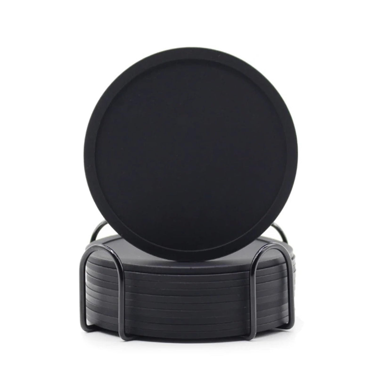32 Pc Black Silicone Coasters F7725