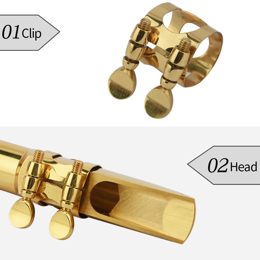 Alto Saxophone Mouthpiece with Cap and Ligature Gold 5C B85351