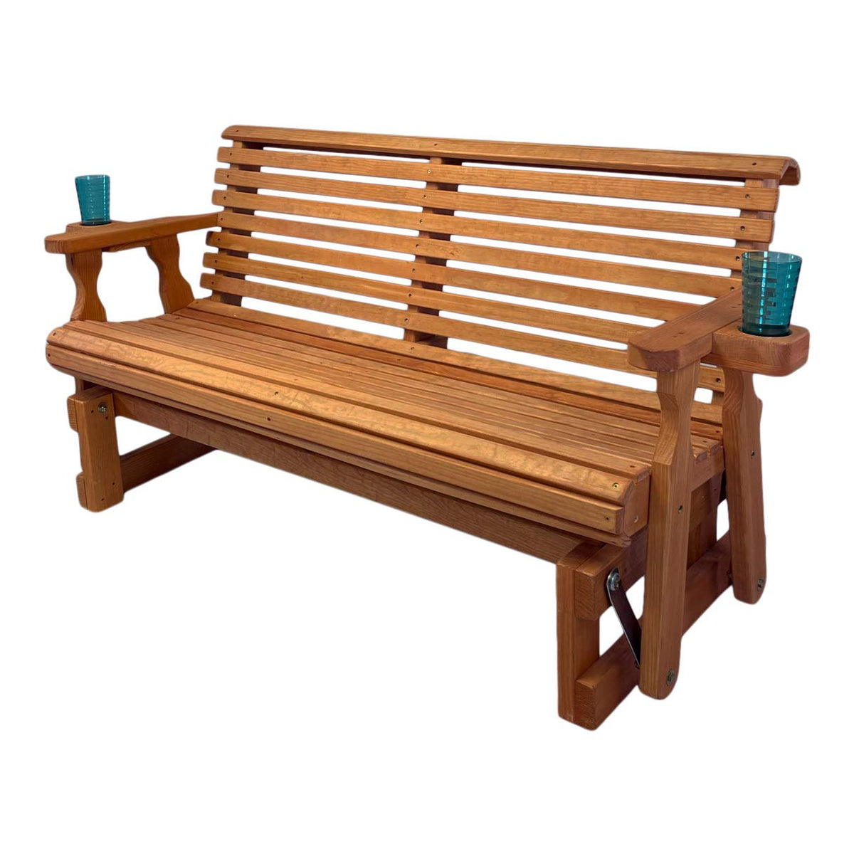 Heavy Duty Roll Back Porch Glider with Cupholders A30747