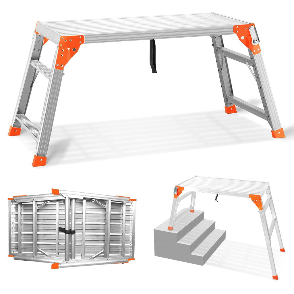 Adjustable Aluminum Folding Work Platform 330 lbs Capacity S4890