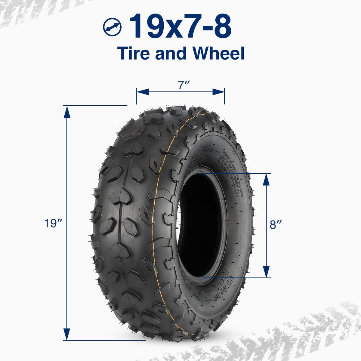 19x7-8 ATV UTV Off-Road Tires Set of 2 D619