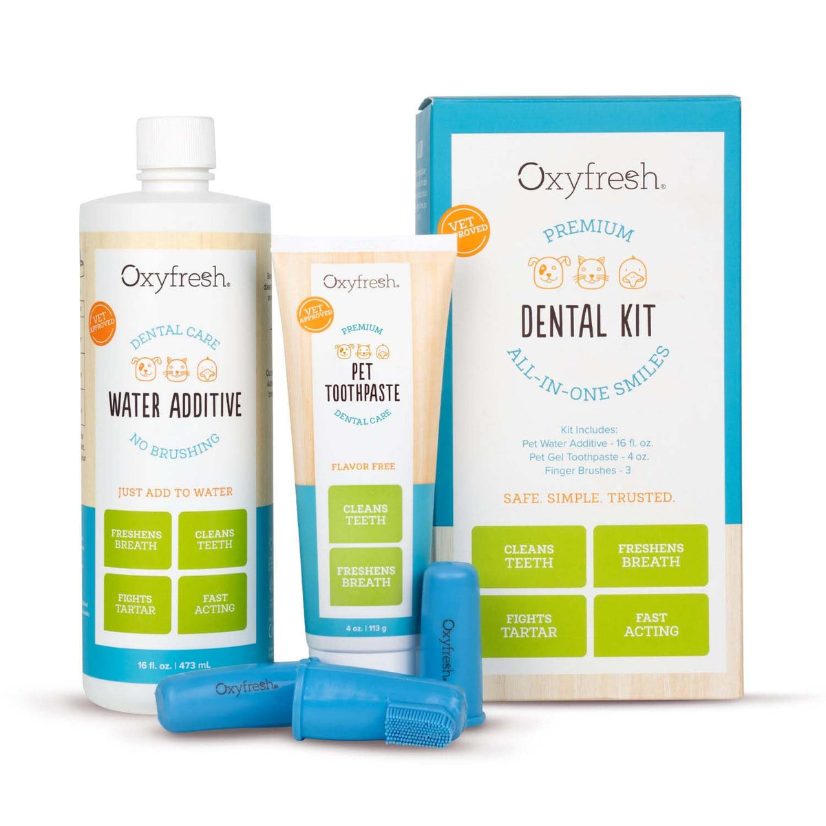 Pet Dental Kit 4oz Toothpaste + 16oz Water Additive M7063