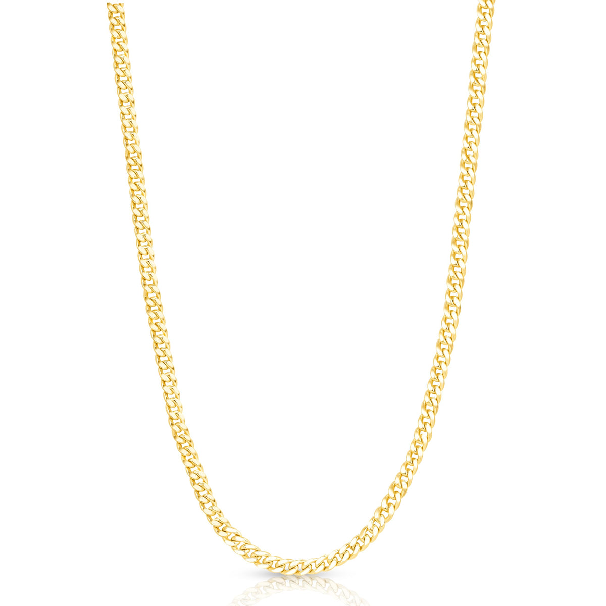 14k Gold Hollow Cuban Link Chain Necklace Z48431
