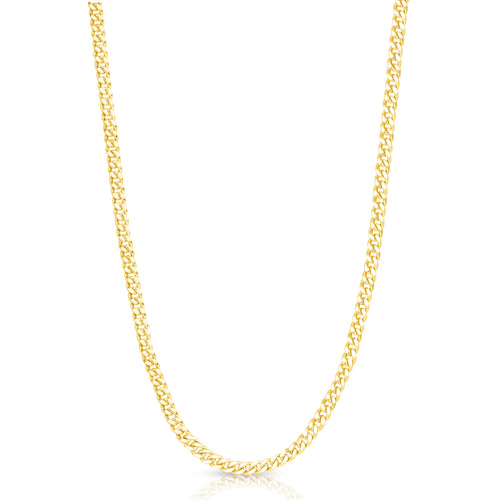 14k Gold Hollow Cuban Link Chain Necklace Z48431