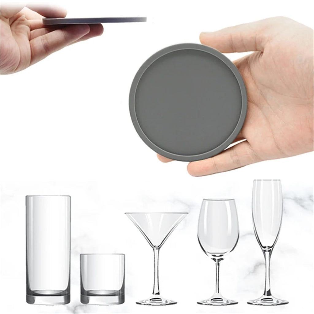 32 Pc Black Silicone Coasters F7725