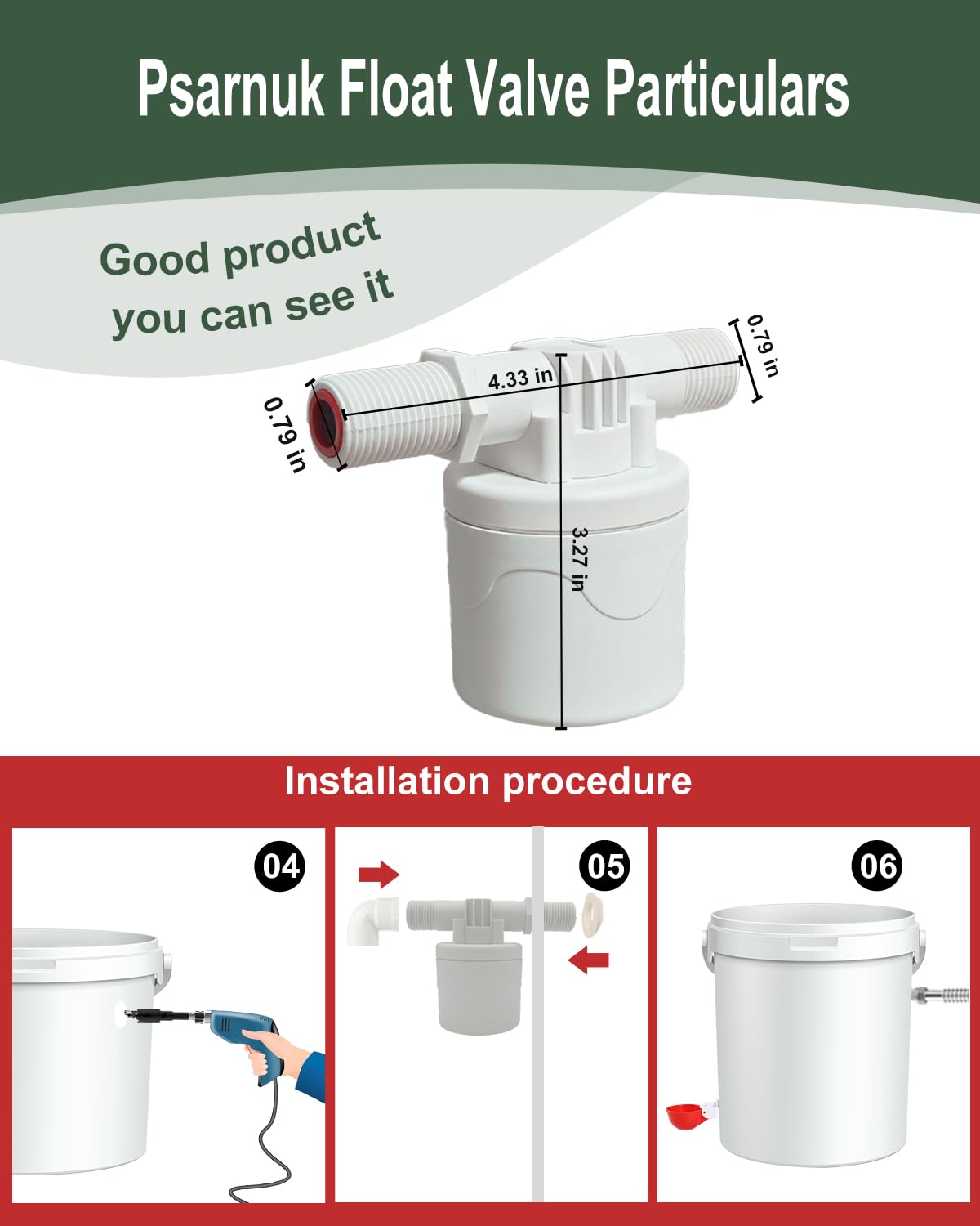 Automatic Chicken Waterer Kit with 4 Cups A7263