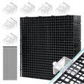 Fish Tank Anti-Jump Set, Aquarium Lid, 8 Pieces Plastic Grid with Brackets and Cable Ties V234