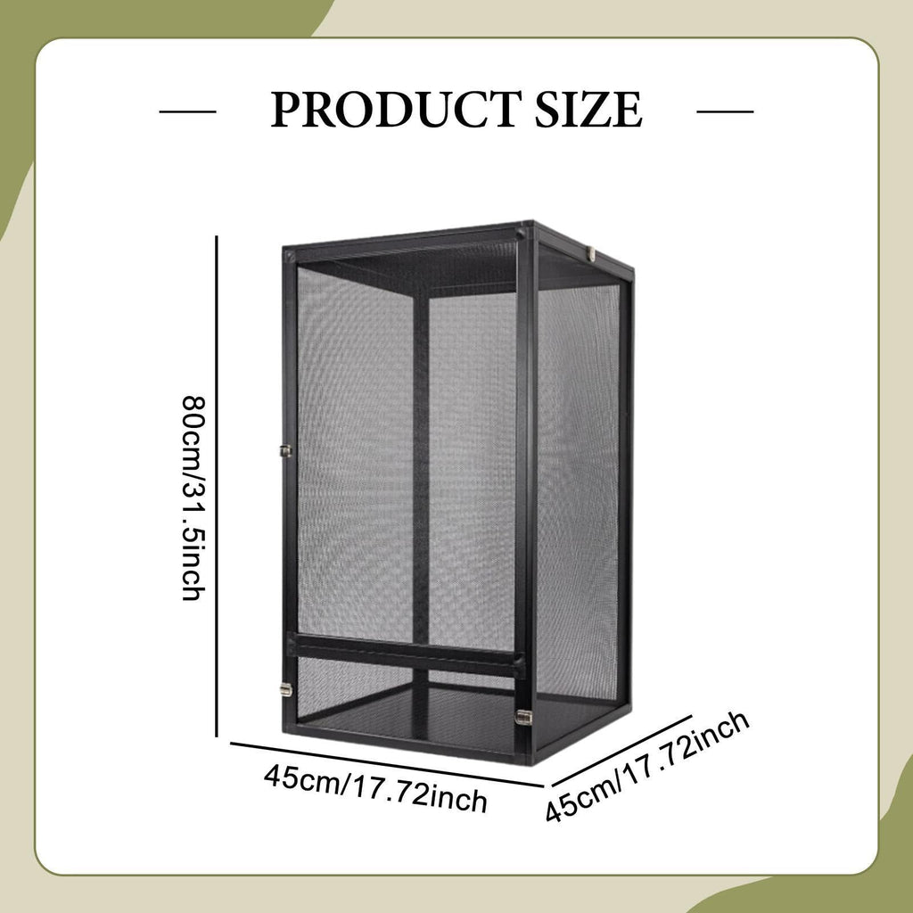 Aluminum Reptile Terrarium with Screen 45x45x80cm S24865
