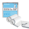 10 Gallon White 1 Mil Drawstring Trash Bags 75 Count P349