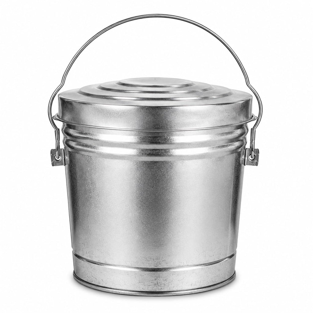 6-Gallon Galvanized Steel Storage Can with Lid M142
