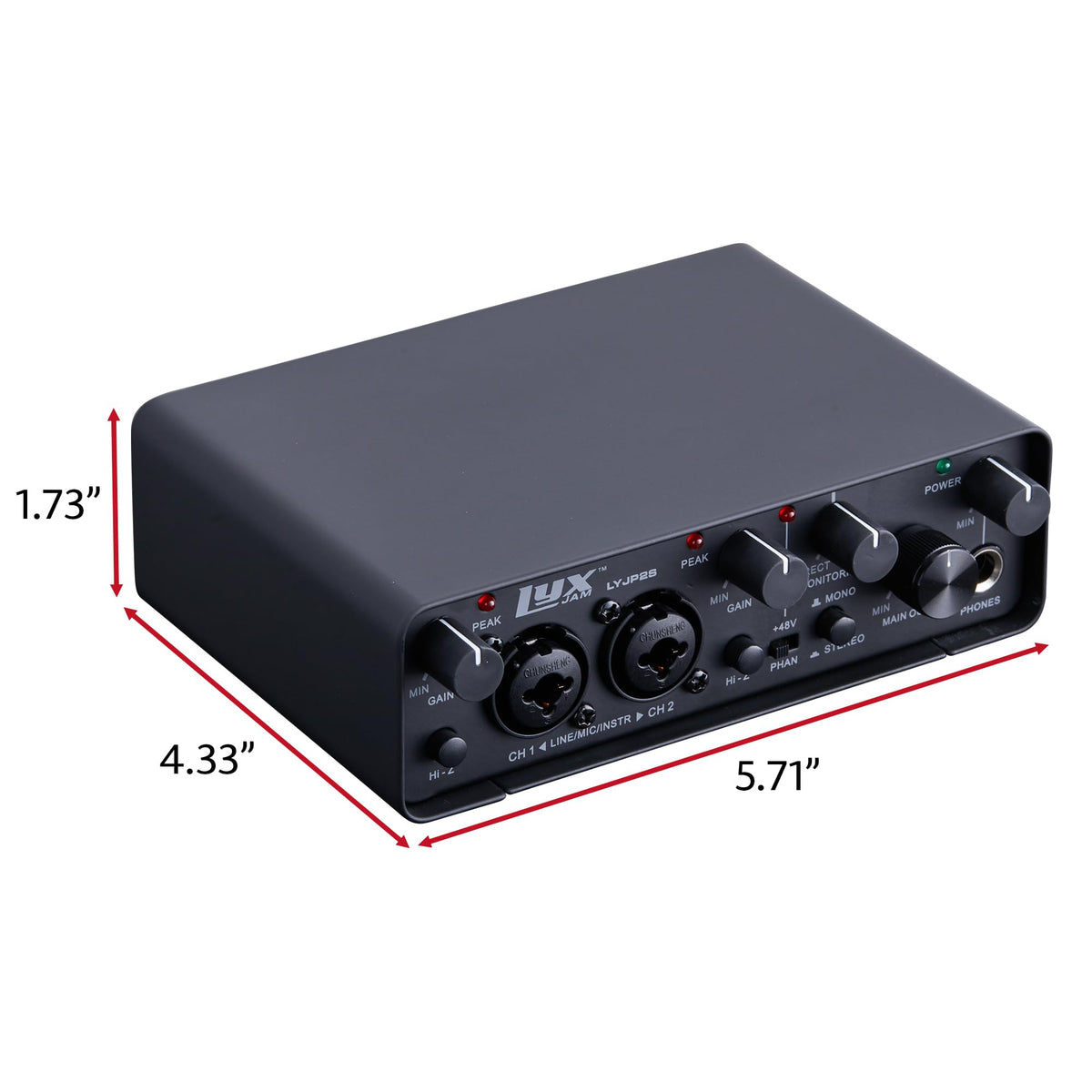 2x2 USB Audio Interface Recording Bundle with Condenser Mic, Headphones, Shockmount, XLR Cable F94339