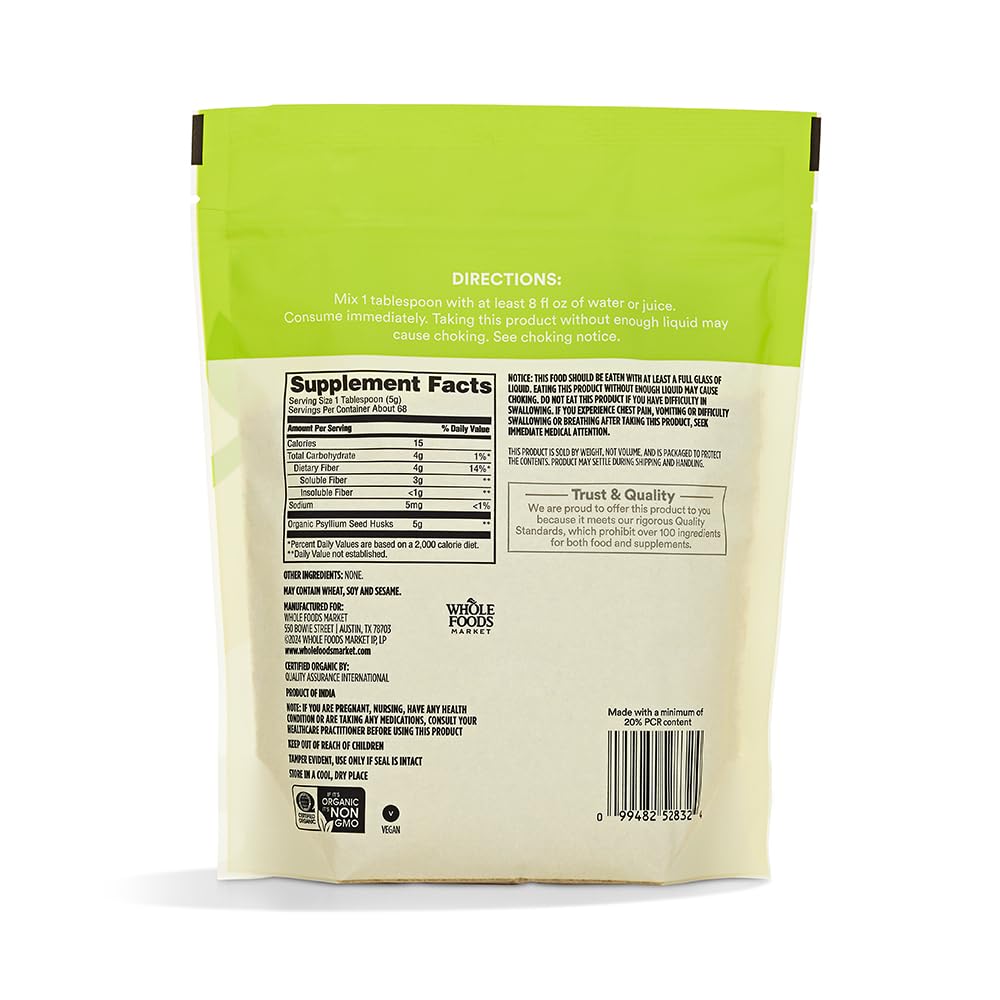 Organic Psyllium Husk 12 Ounce O920
