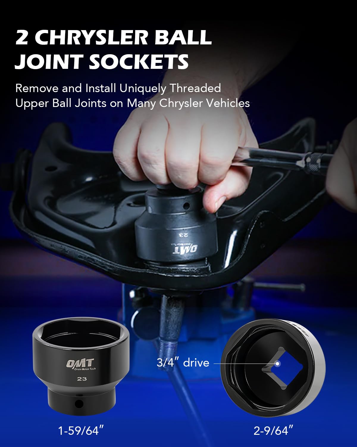 23pc Ball Joint Press Kit with Sockets and Adapters H724112