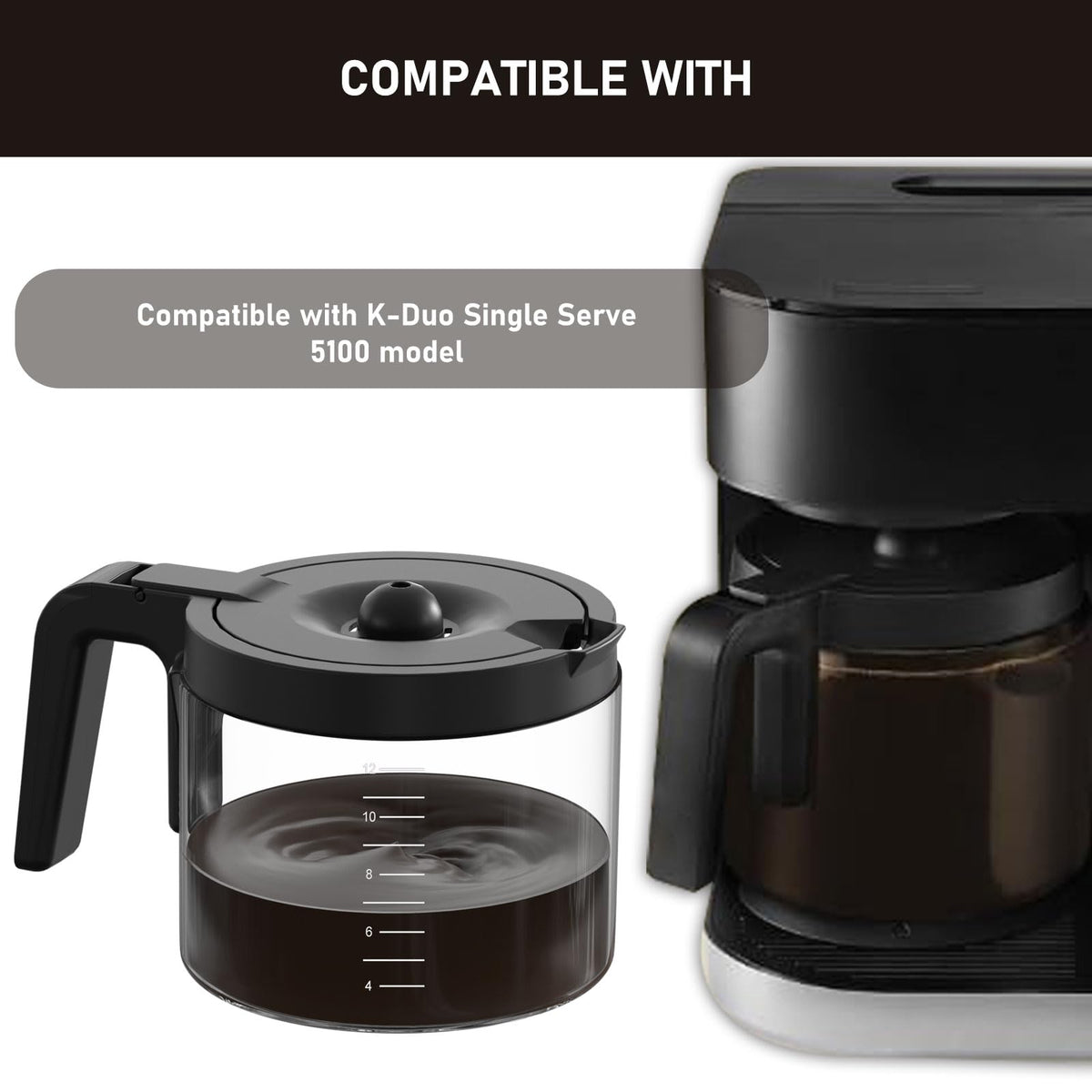 12 Cup Glass Coffee Pot Replacement V1671