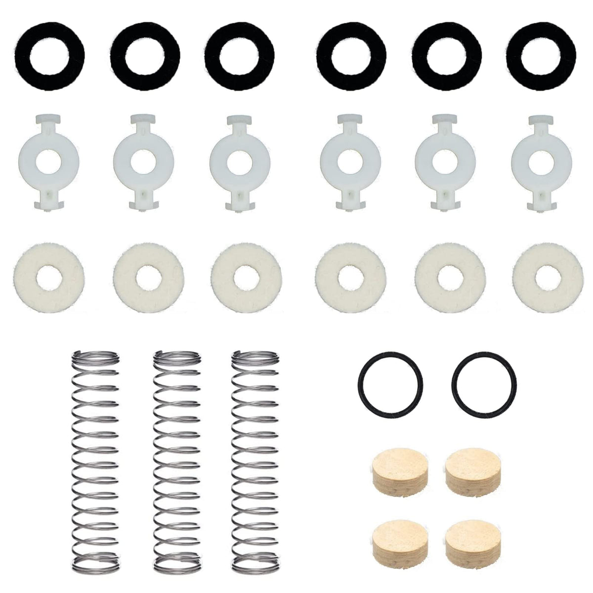 Trumpet Repair Kit with Valve Springs Felt Washers Water Key Corks J91109