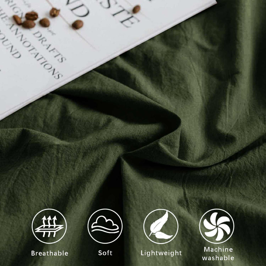 Dark Olive Green King Size 3 Piece Comforter Set Y304695