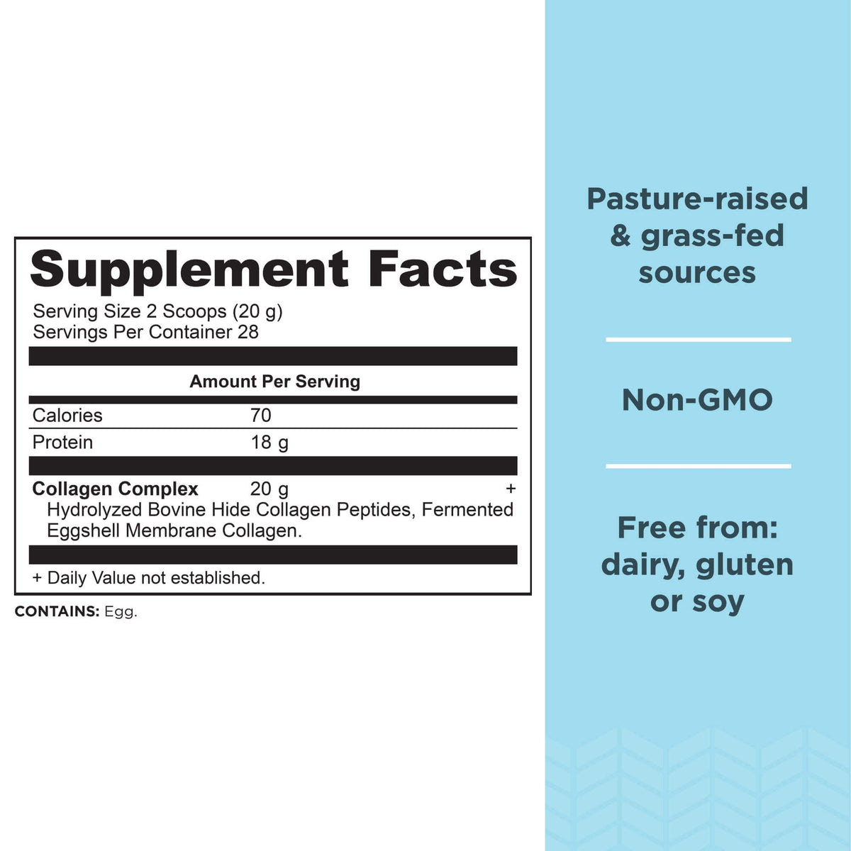 Hydrolyzed Collagen Peptides Powder, Unflavored U211