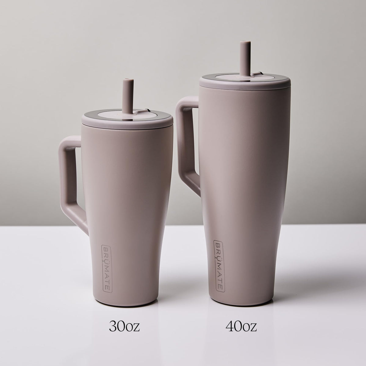 40 oz Stainless Steel Tumbler with Handle and Straw U51990