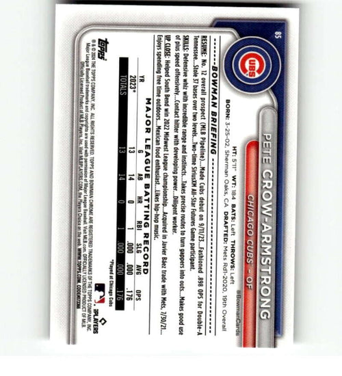 2024 Bowman Chrome Mega Box Mojo Refractor Baseball Trading Card R939083