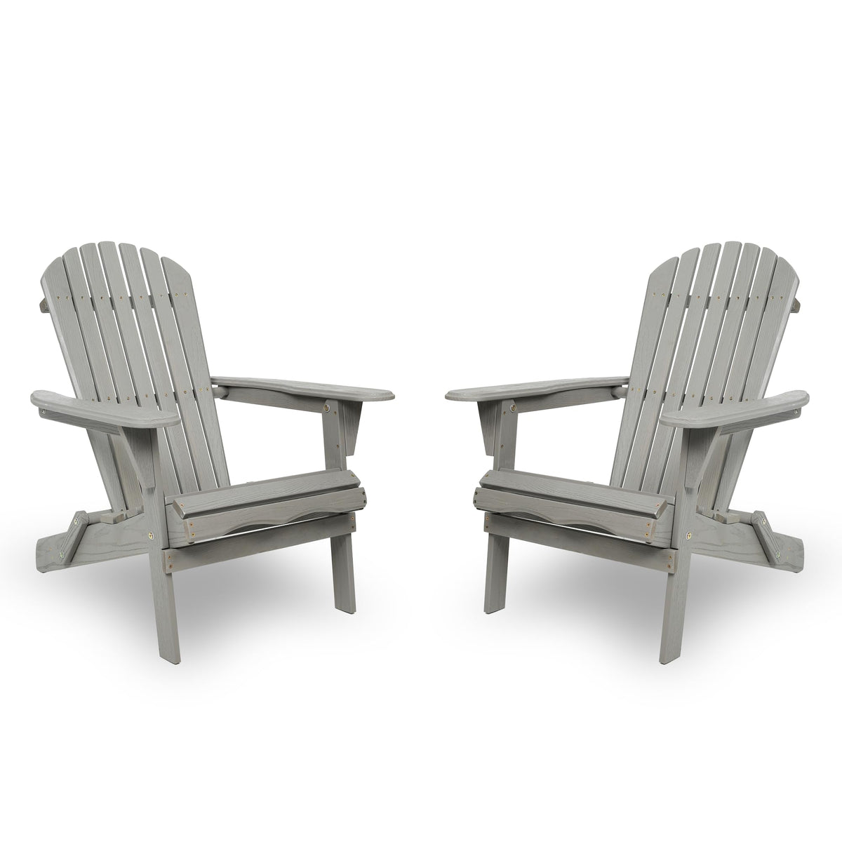 Wood Folding Adirondack Chair Set of 2 Solid Cedar U651050