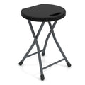 Black Folding Stool with Carry Handle 330lbs Capacity H7286