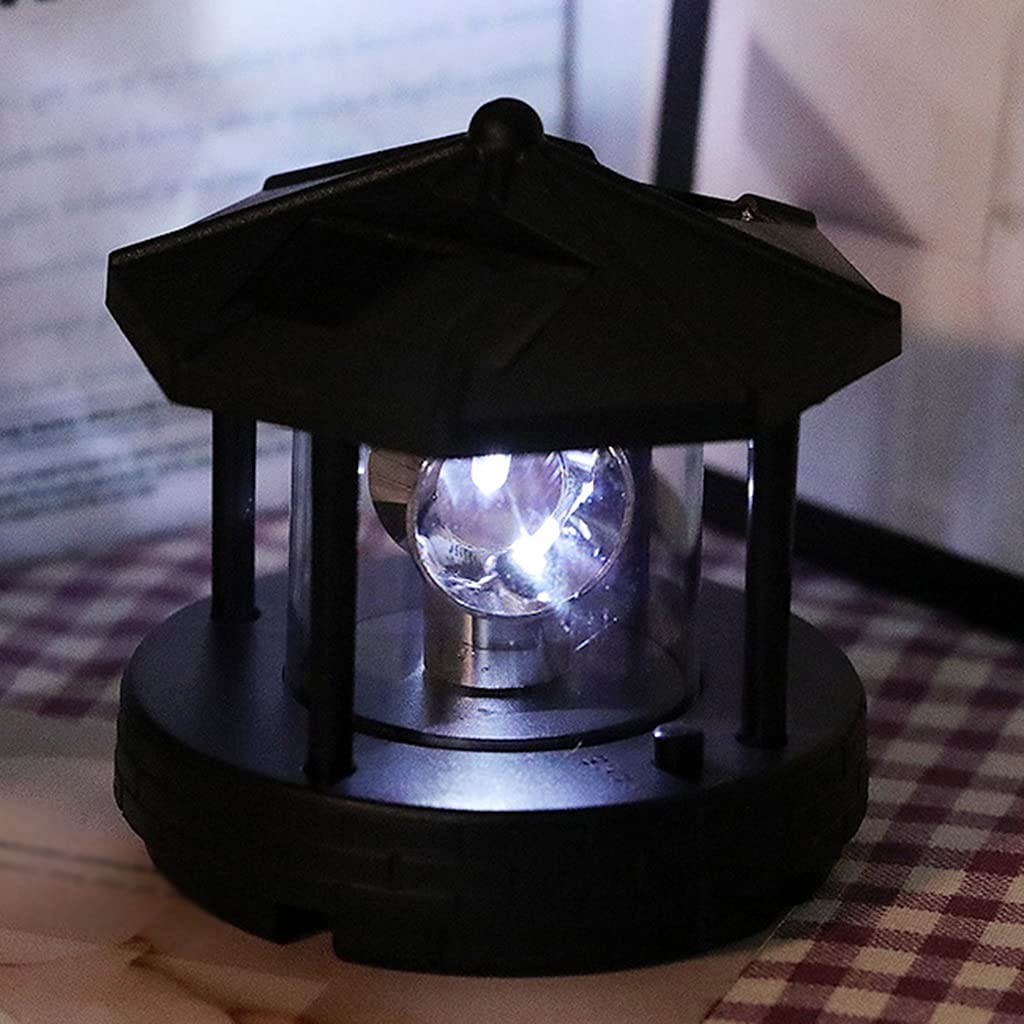 2 Pcs Solar Powered Lighthouse Shape Light D731128