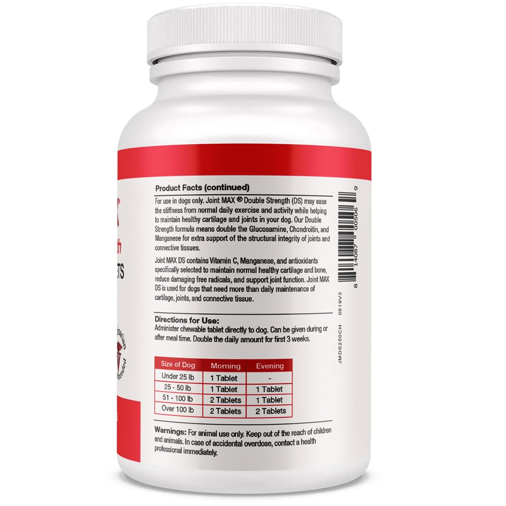 Double Strength Chewable Tablets for Dogs, 250 Tablets E1930