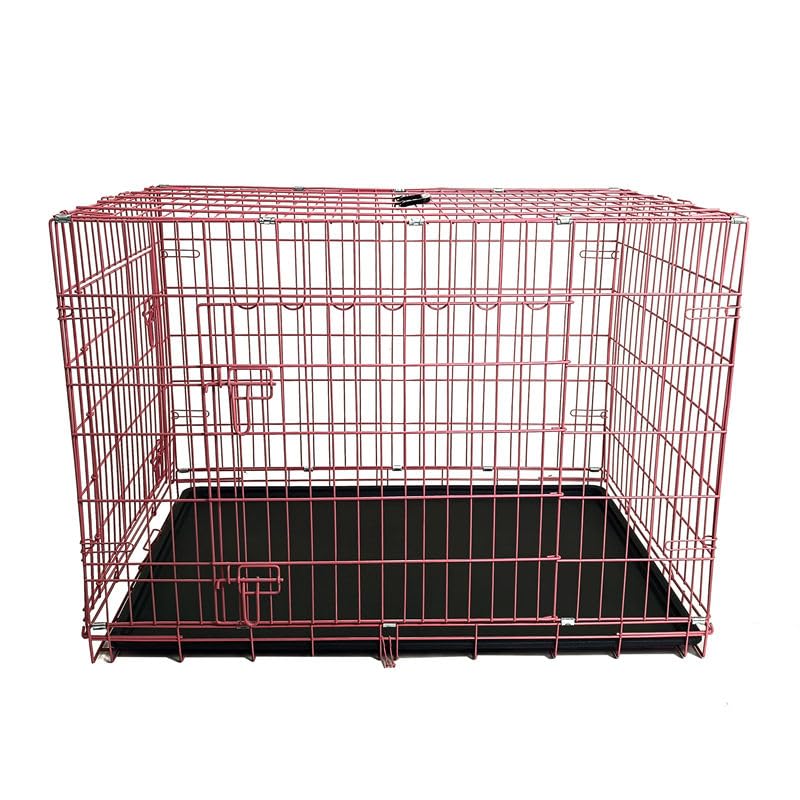 48-Inch Folding Metal Dog Crate with Divider, Tray, and Carry Handle K553023
