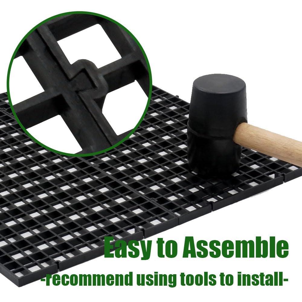 Fish Tank Anti-Jump Set, Aquarium Lid, 8 Pieces Plastic Grid with Brackets and Cable Ties V234