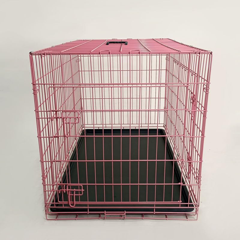 48-Inch Folding Metal Dog Crate with Divider, Tray, and Carry Handle K553023