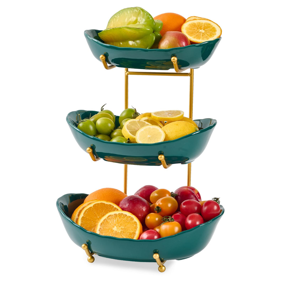 Ceramic 3 Tier Fruit Bowl A6367