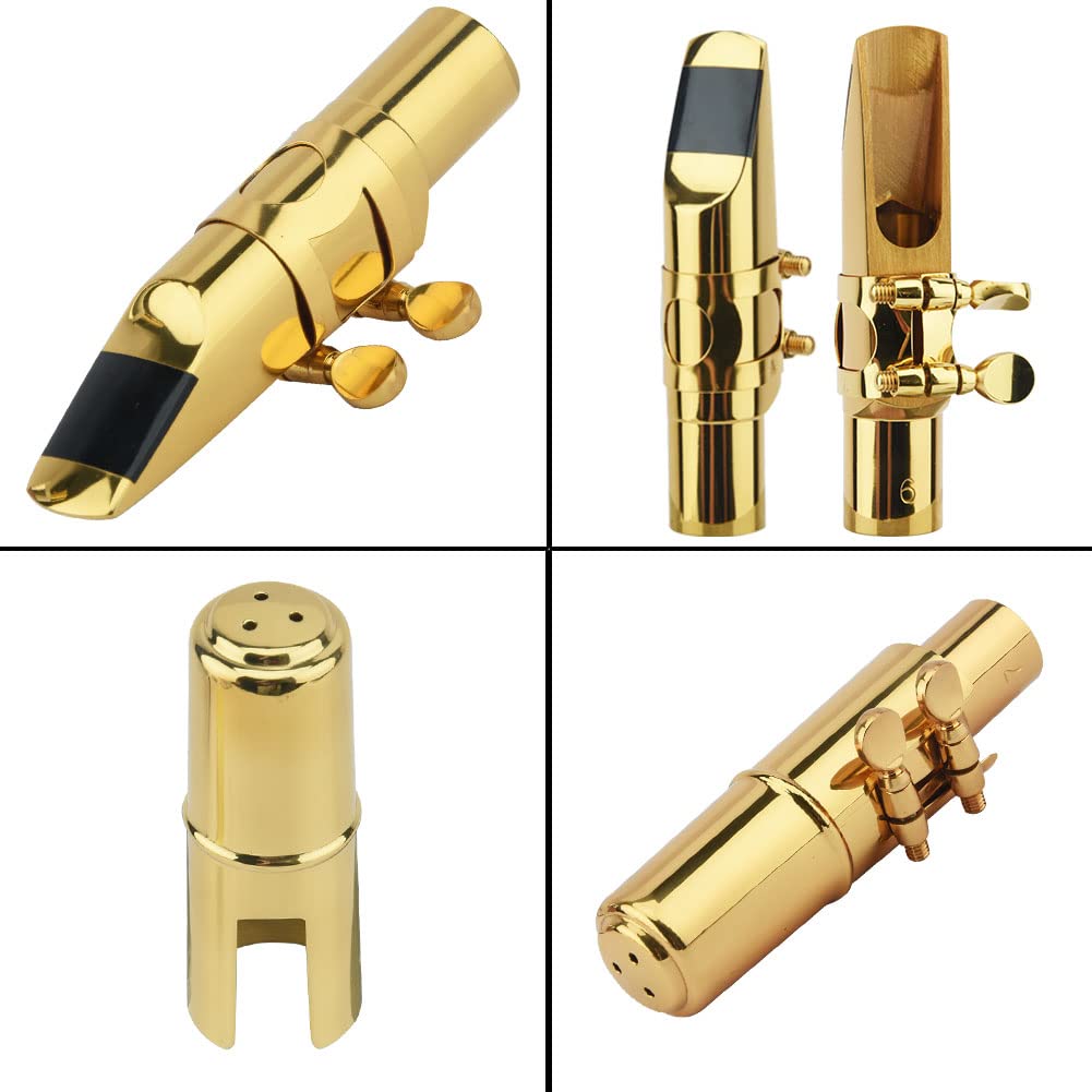 Alto Saxophone Mouthpiece with Cap and Ligature Gold 5C B85351
