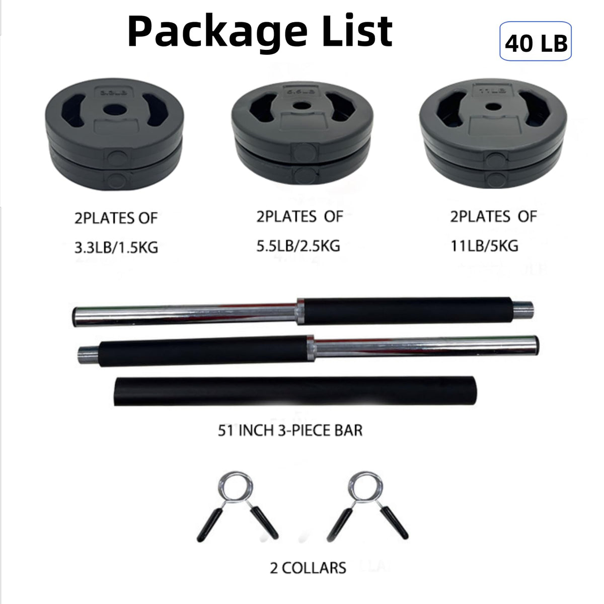 Adjustable Barbell Weight Set D5560