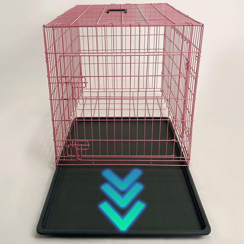 48-Inch Folding Metal Dog Crate with Divider, Tray, and Carry Handle K553023