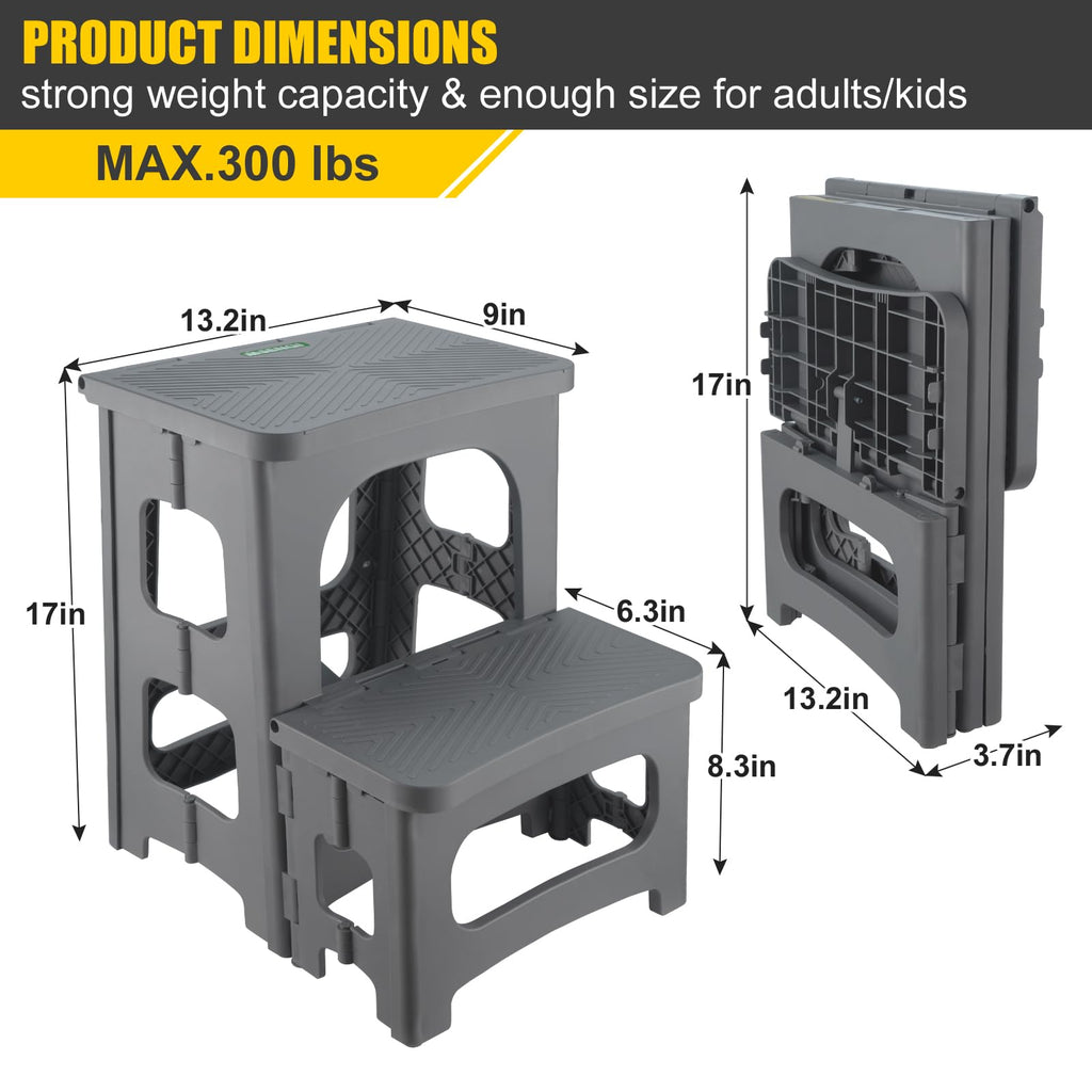 Folding 2-Step Non-Slip Step Stool H2460