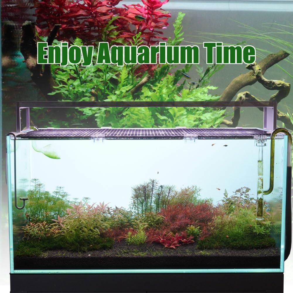 Fish Tank Anti-Jump Set, Aquarium Lid, 8 Pieces Plastic Grid with Brackets and Cable Ties V234