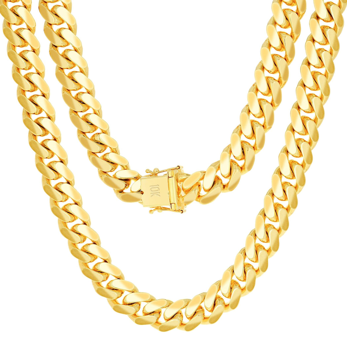 10k Yellow Gold Cuban Link Chain Necklace H60501