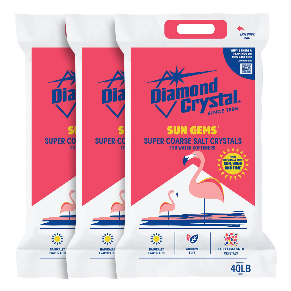 3 Pack Super Coarse Water Softener Salt, 40 Pounds G45954